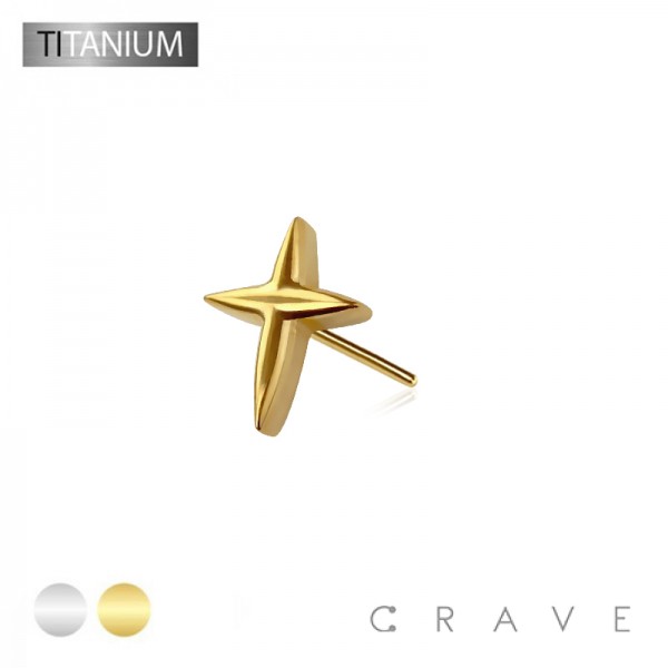 IMPLANT GRADE TITANIUM THREADLESS PUSH IN 3D NORTHERN STAR TOP PART